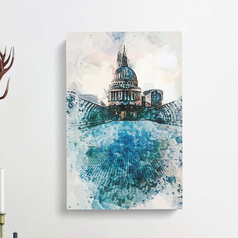 St. Pauls Cathedral In London Abstract Art - Wrapped Canvas Painting, 60cm H x 40cm W x 3cm D