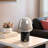 Brayden Studio® 12X8" Glass Shade On Marble Base With Switch, Black