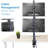 Height Adjustable 2 Screen Monitor Stand