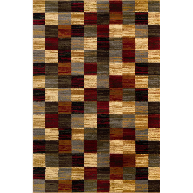 Geometric Indoor Rug, Rectangle 2'7" x 4'