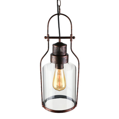 Luminaire suspendu industriel en verre