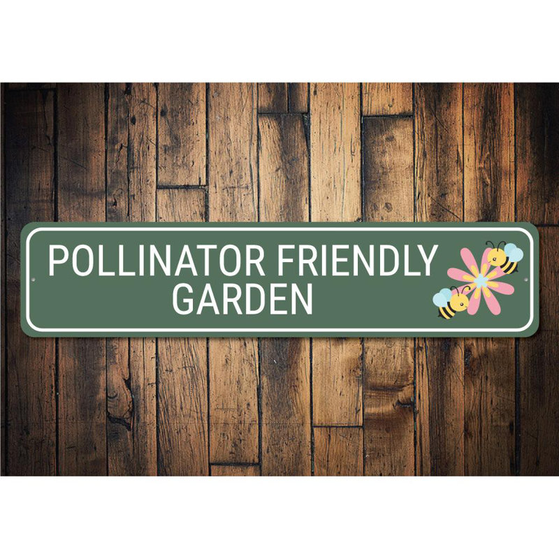 Enseigne de jardin pour pollinisateurs, H 6 po x l 24 po x P 0,06 po