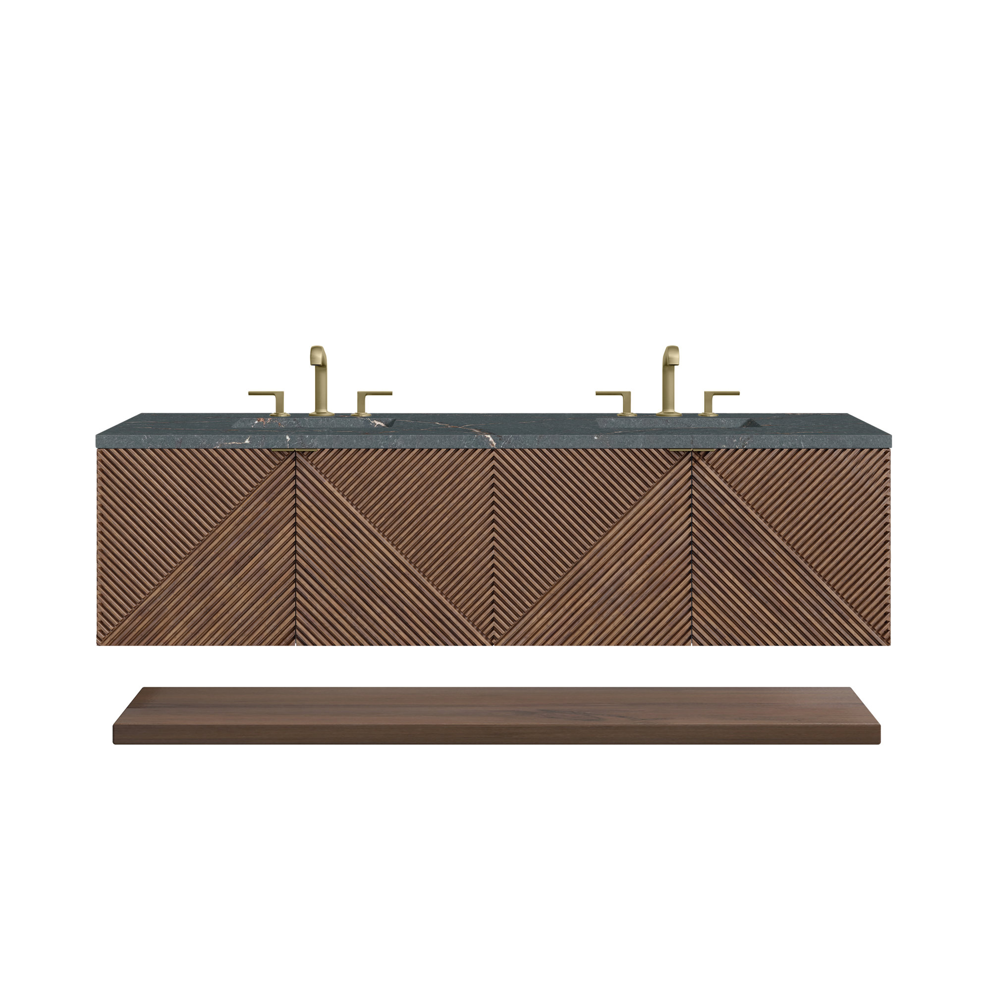 Marcello 72'' Double Bathroom Vanity, Parisien Bleu