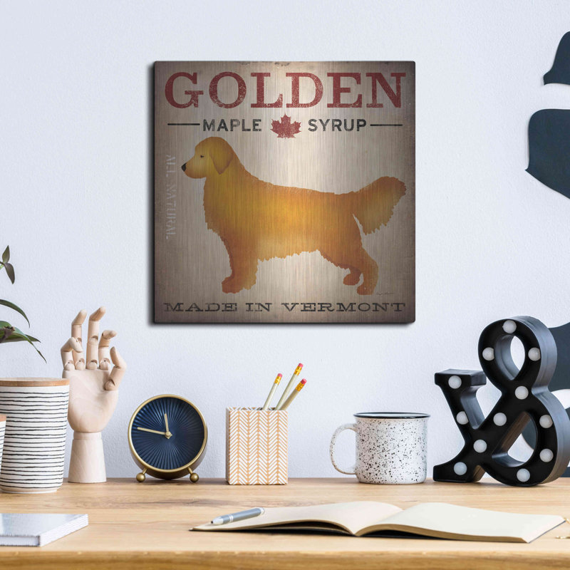«Golden Dog At Show» par Ryan Fowler, H 12 po x l 12 po