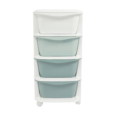 4 Drawer Storage Drawer with Wheels