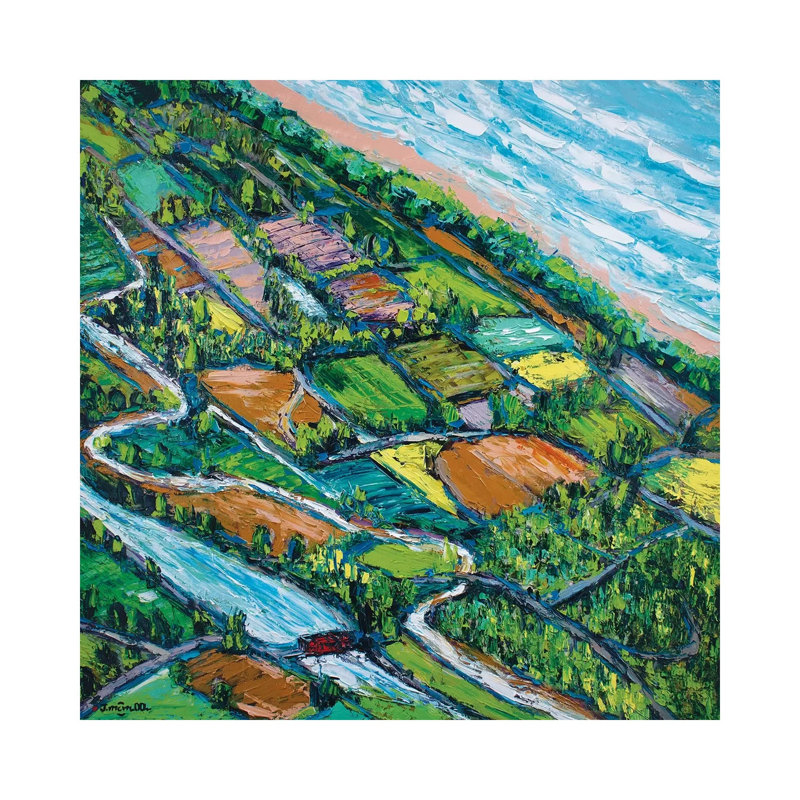 Overview 1 Piece Wrapped Canvas Wall Art, 30.48cm H x 30.48cm W x 1.905cm D