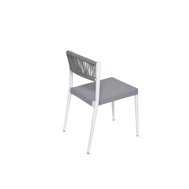 Chaise Tahiti, Gris / blanc