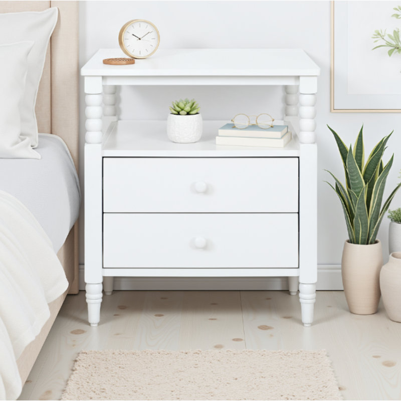 Godfree Two Drawer Nightstand (Set Of 2), White