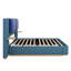 Grand lit plateforme tapissier grand avec tête de lit à panneau, coins arrondis doux anti-collision, aucun sommier tapissier requis-86171458