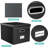 Large Linen Hanging Office Document Storage Box with Lid - Black, Collapsible Filing & Storage Boxes