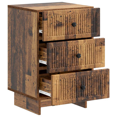 43cm W Manufactured Wood Bedside Table