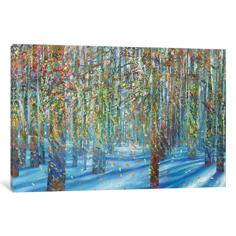 Iris Scott - Snow Fall, reproduction d'art sur toile tendue, H 8 po x l 12 po x p 0,75 po, Pas de tapis, Toile tendue