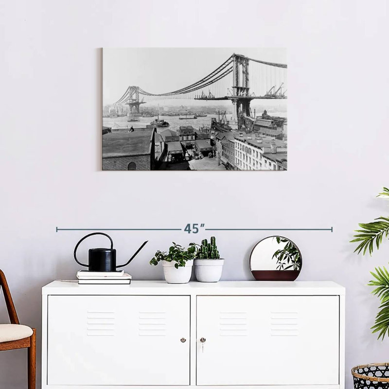 Lilie Manhattan Bridge Construction, 20" H x 30" W