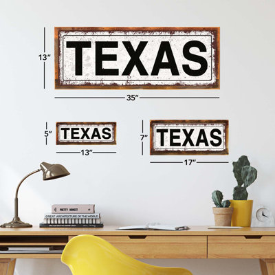 Framed Texas Sign