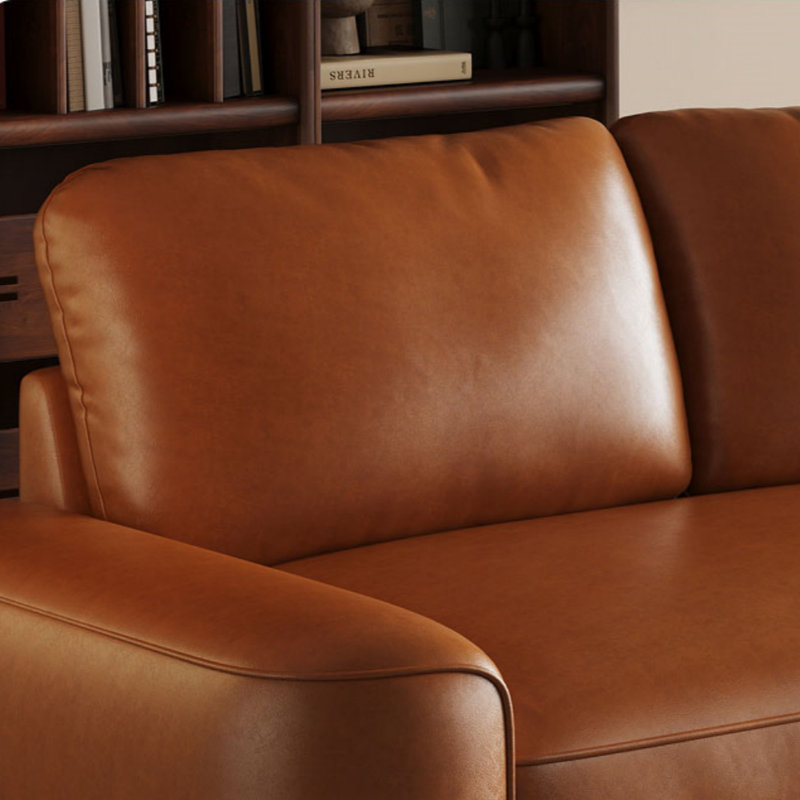 Canapé de salon moderne à lumière simple et luxueuse, Brun, 3, H 33,46 po x l 94,49 po x P 31,5 po 