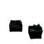 Ensemble de 2 chaises d'appoint, fauteuils rembourrés en chenille haut de gamme, chaises d'appoint de salon avec coussin décoratif, chenille noire