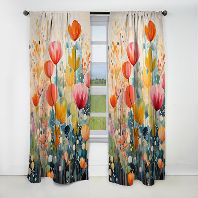 Claiborne - Rideau à motif de plantes - Rideau floral occultant en velours - 1 panneau