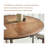 Walnut Round Solid Wood Dining table-1272112198