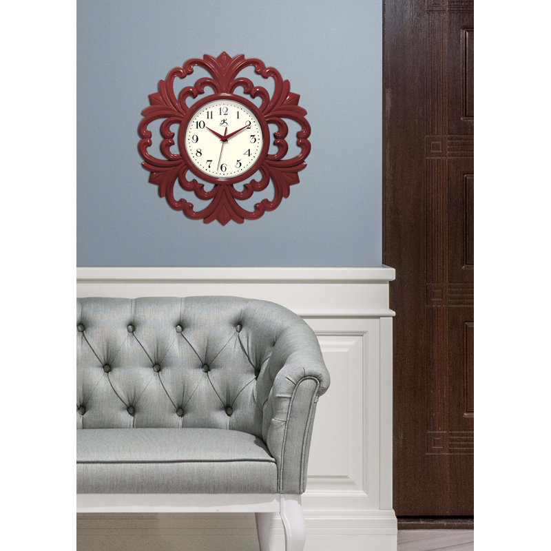 Horloge murale 15,5 po Siebeld, Rouge