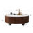 35.4" Round Faux Marble Tabletop Coffee Table