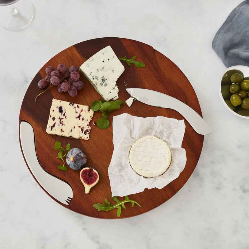 Nambe Cheese Block W/ Knife & Spread