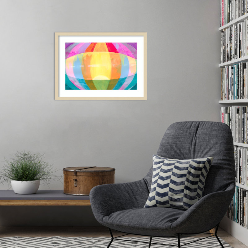 «Neon Flare III» par Grace Popp, impression sur bois encadrée, H 19 po x l 25 po