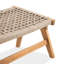 Chaise longue de patio en bois massif avec repose-pieds-265264573