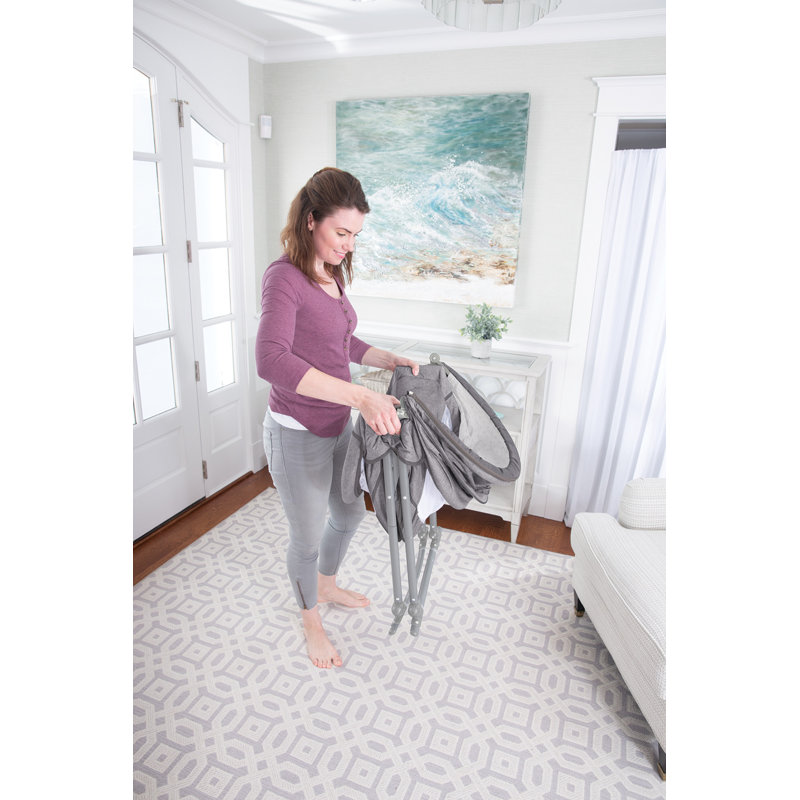 Star Gazer Gray Portable Rocking Baby Bassinet