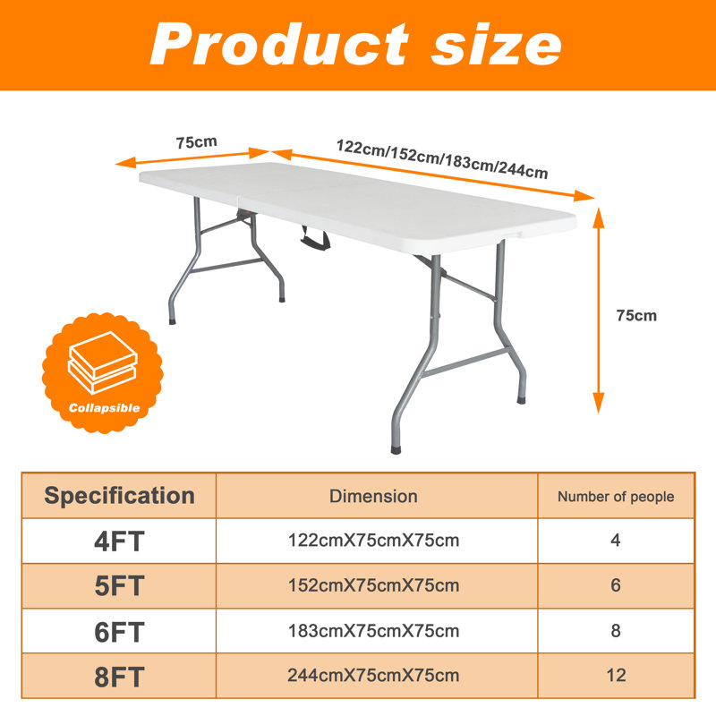 Eider & Ivory™ Rectangular Fitted Spandex Table Covers For Folding Table, White, 72" x 30", 2