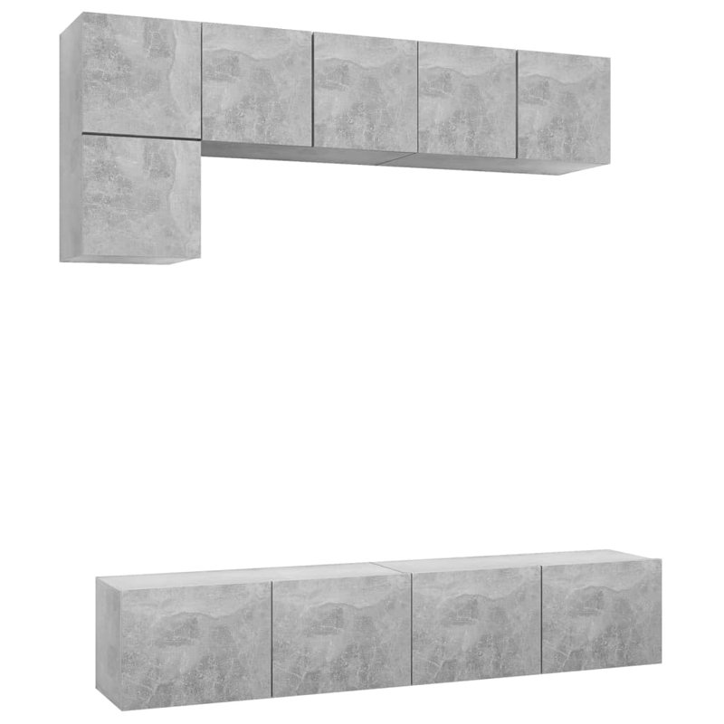 Azaylah Unfinished Floating Entertainment Centre for TVs up to 32", Concrete Grey