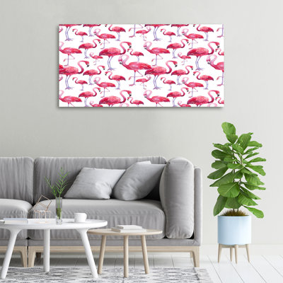 Flamingos - No Frame Print on Canvas