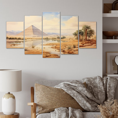Ancienne pyramide égyptienne, art mural multi-panneaux égyptien