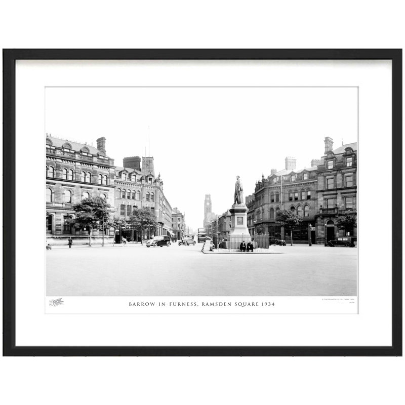 Barrow-in-Furness, Ramsden Square 1934 by Francis Frith - Single Picture Frame Print, 28cm H x 36cm W x 2.3cm D