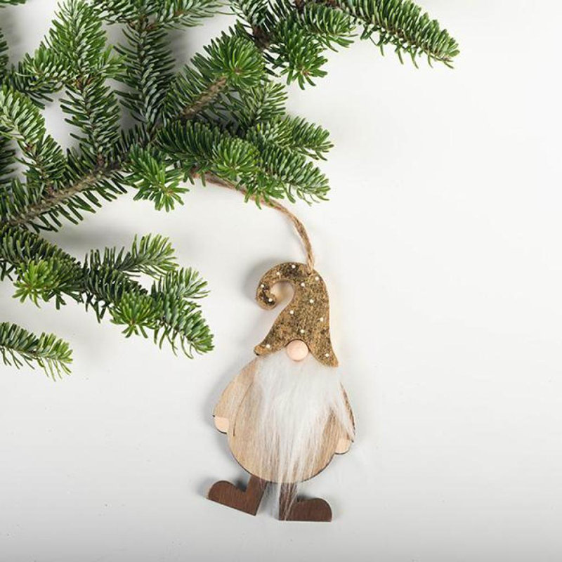 Cintre en bois Santa, ensemble de 2