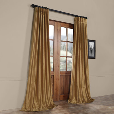 Rayne Room Darkening Faux Silk Curtain Panel