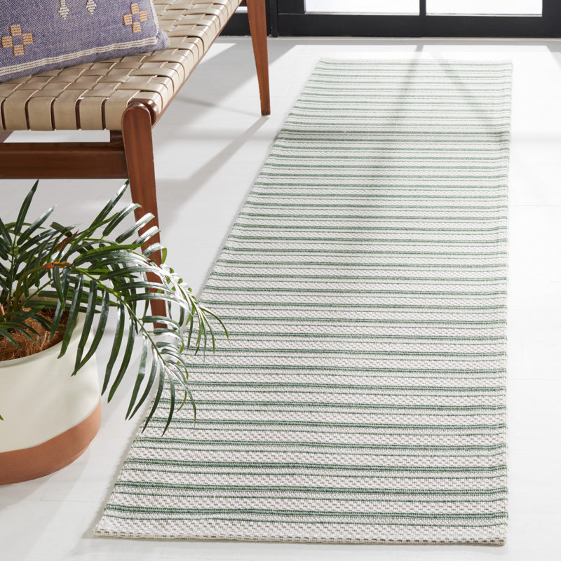 Tapis rayé en coton Martha Stewart, Tapis de couloir 2 pi x 8 pi