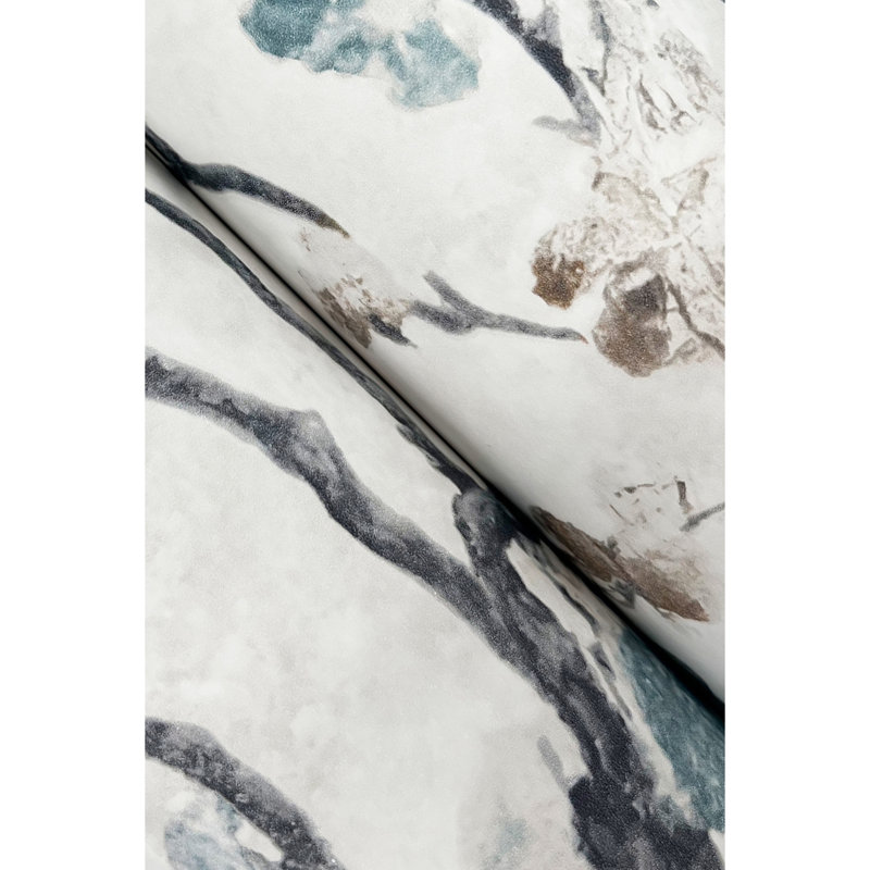 Floral Wallpaper Roll, Blue
