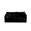 Chenille noire 2 places et chaise. Meubles en bois massif. Revêtement. Rembourrage confortable en éponge. Arrangements de sièges personnalisables. Assemblage facile