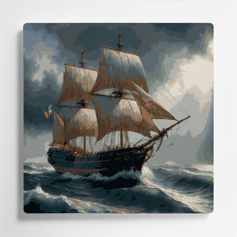 «Coastal Maritime Legacy», art mural en métal noir, H 16 po x l 16 po