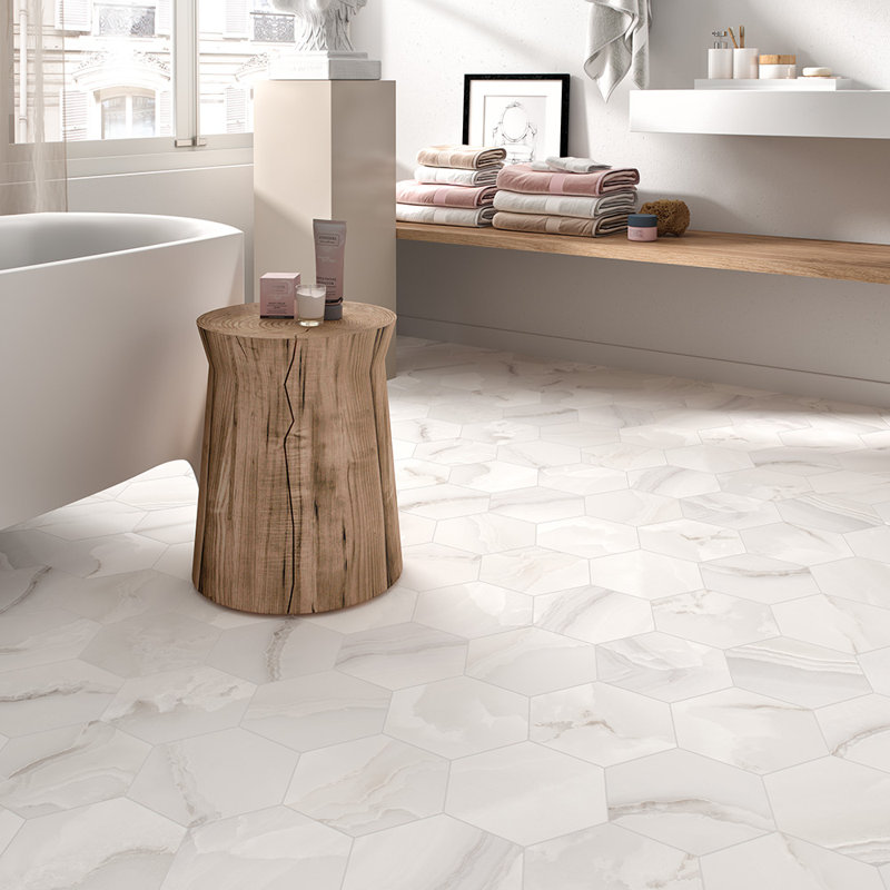 Serene Essence Hexagon White, White
