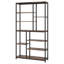78.7 Inch Extra Tall 8-Tier Rustic Staggered Etagere Bookcase With 8 Shelves For Organized Storage And Display