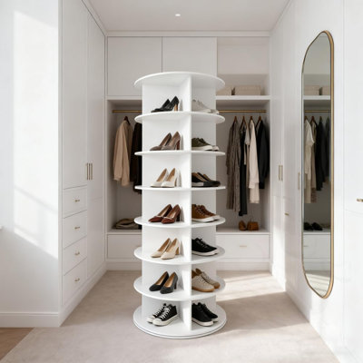 7 Tier Rotating Shoe Rack Tower