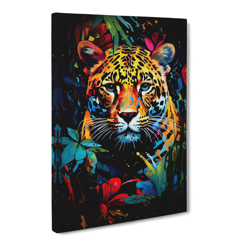 Leopard Expressionism Art - No Frame Print, 76cm H x 50cm W x 3cm D