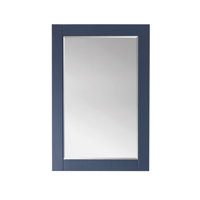 Ivy Wood Wall Mirror, 36" x 24", Blue