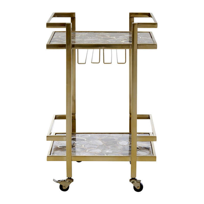 Drummond Metal Bar Cart, Gold