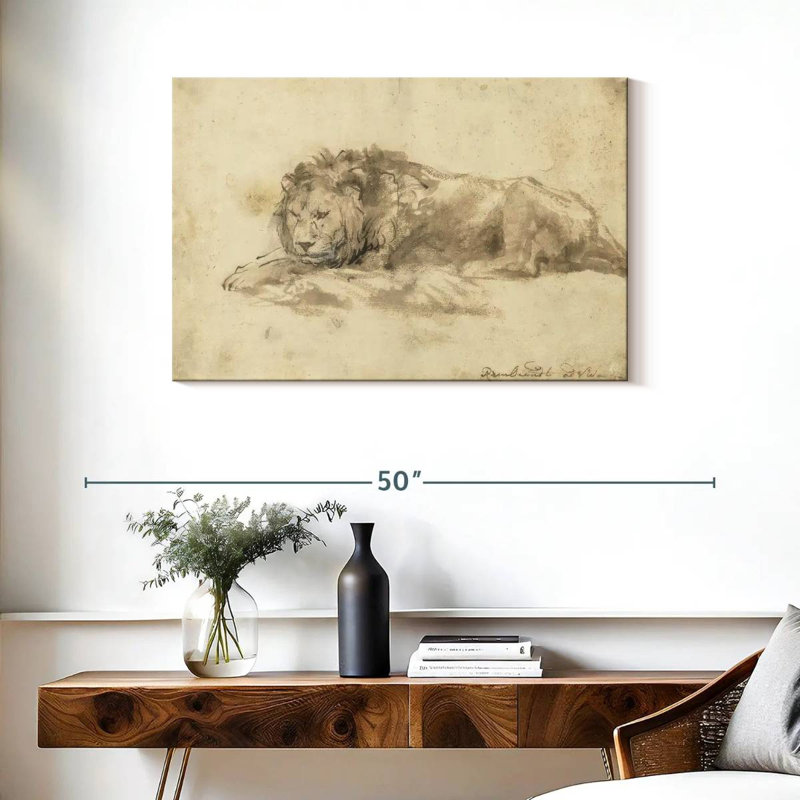 Brampt Reclining Lion, 24" H x 36" W