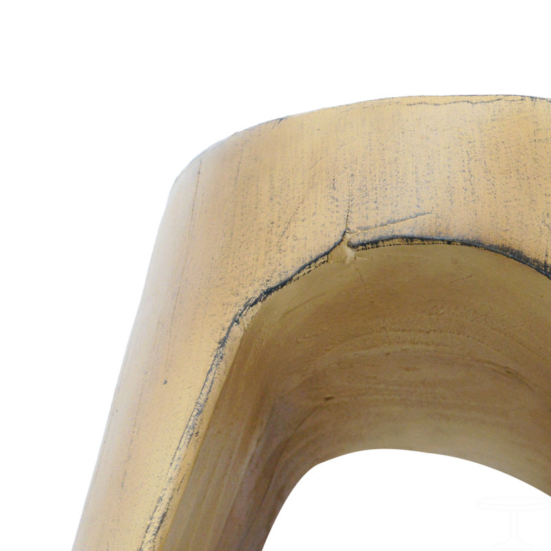Table d'appoint Mgo Hollow, texture semblable au bois, Marron clair