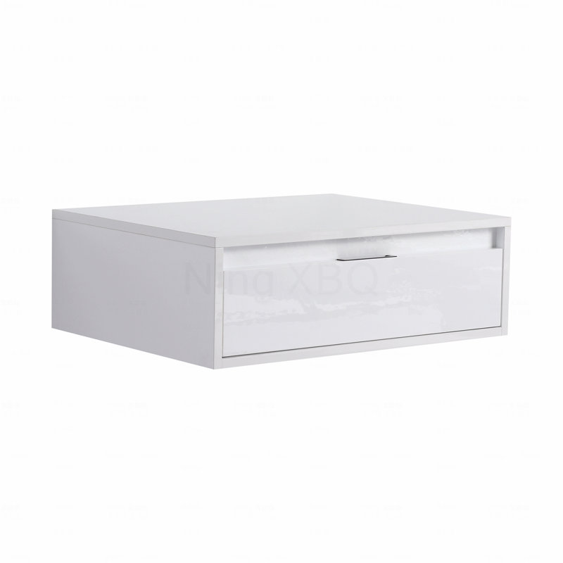 24" Bathroom Cabinet,Soft Close Drawer,Float Mounting Design, Glossy White, Kd-Packing,(Only Vanity)