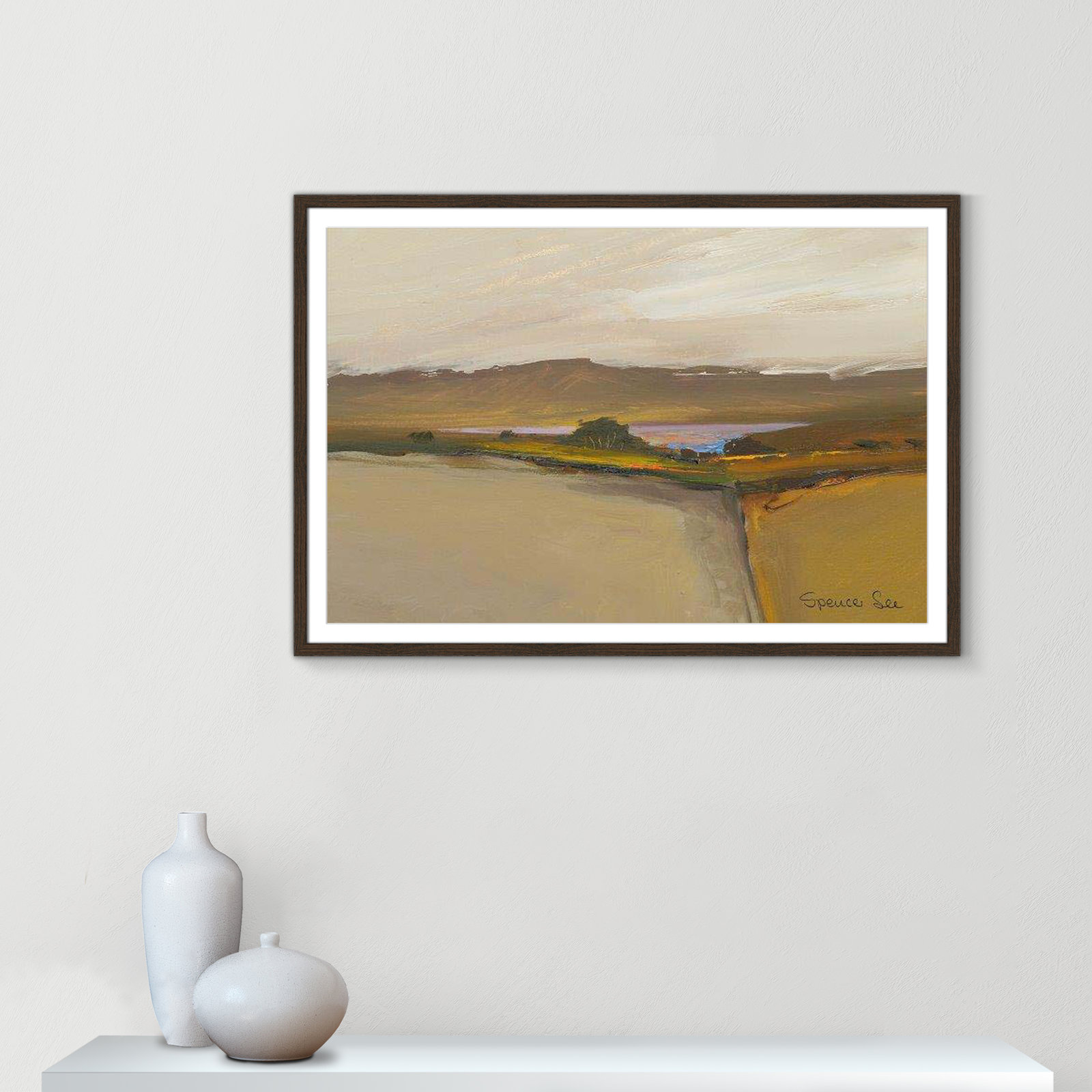 Rialta IV Print, 29.5" H x 41.5" W x 0.75" D, Walnut Framed