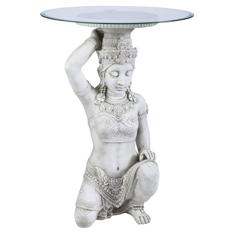 Thai Teppanom 26" Tall Figurine End Table